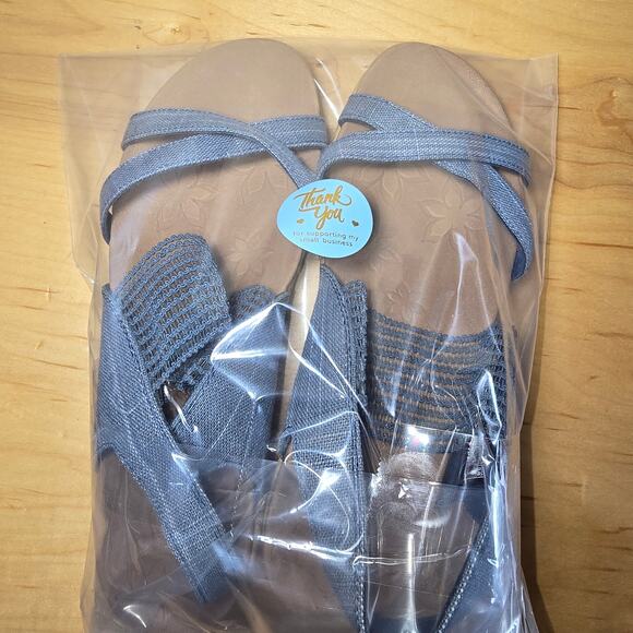 Skechers Shoes Women 8.5 Beverlee Sandals Blue Wedge Comfort Lightweight Strappy - Picture 9 of 10